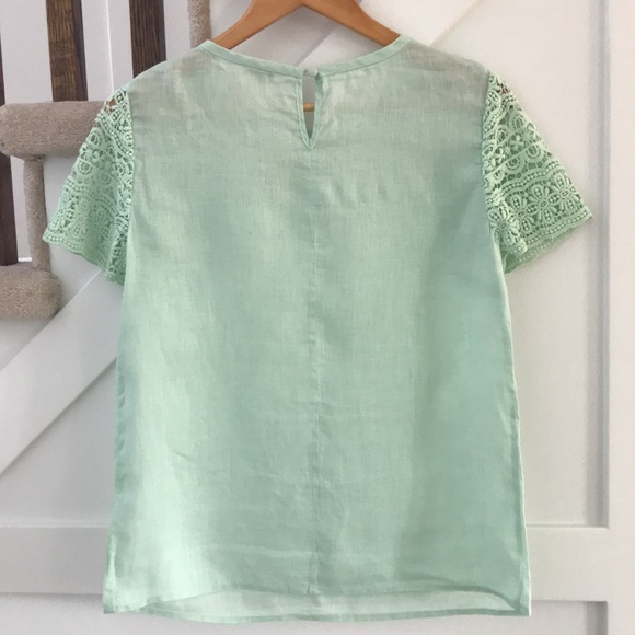 J. Crew short sleeve linen tee top size 2 - Picture 3 of 8
